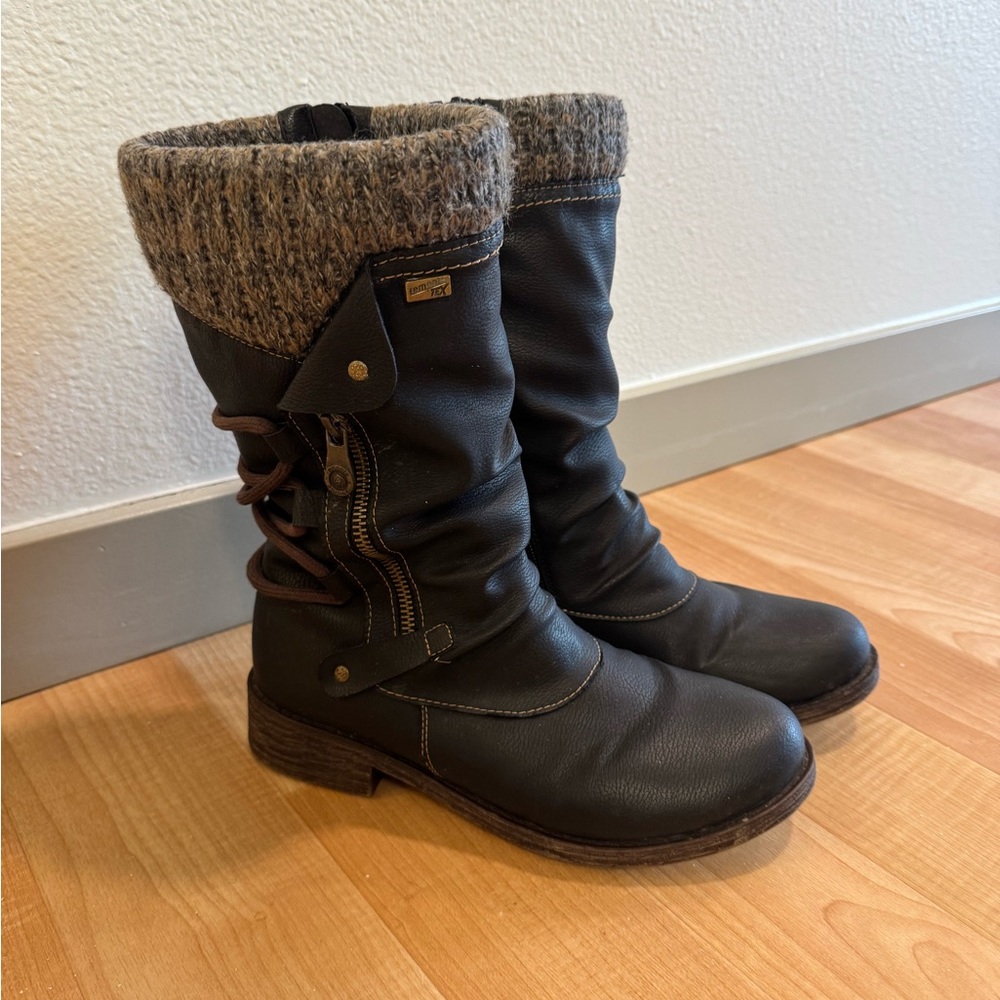 REMONTE Leather & Wool Boots Size EU 36 US 6.5